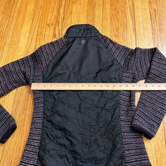 Title Nine Jacket Womens Small Black Wool Puffer Long Sleeve Purple Blend Trail - Picture 8 of 8